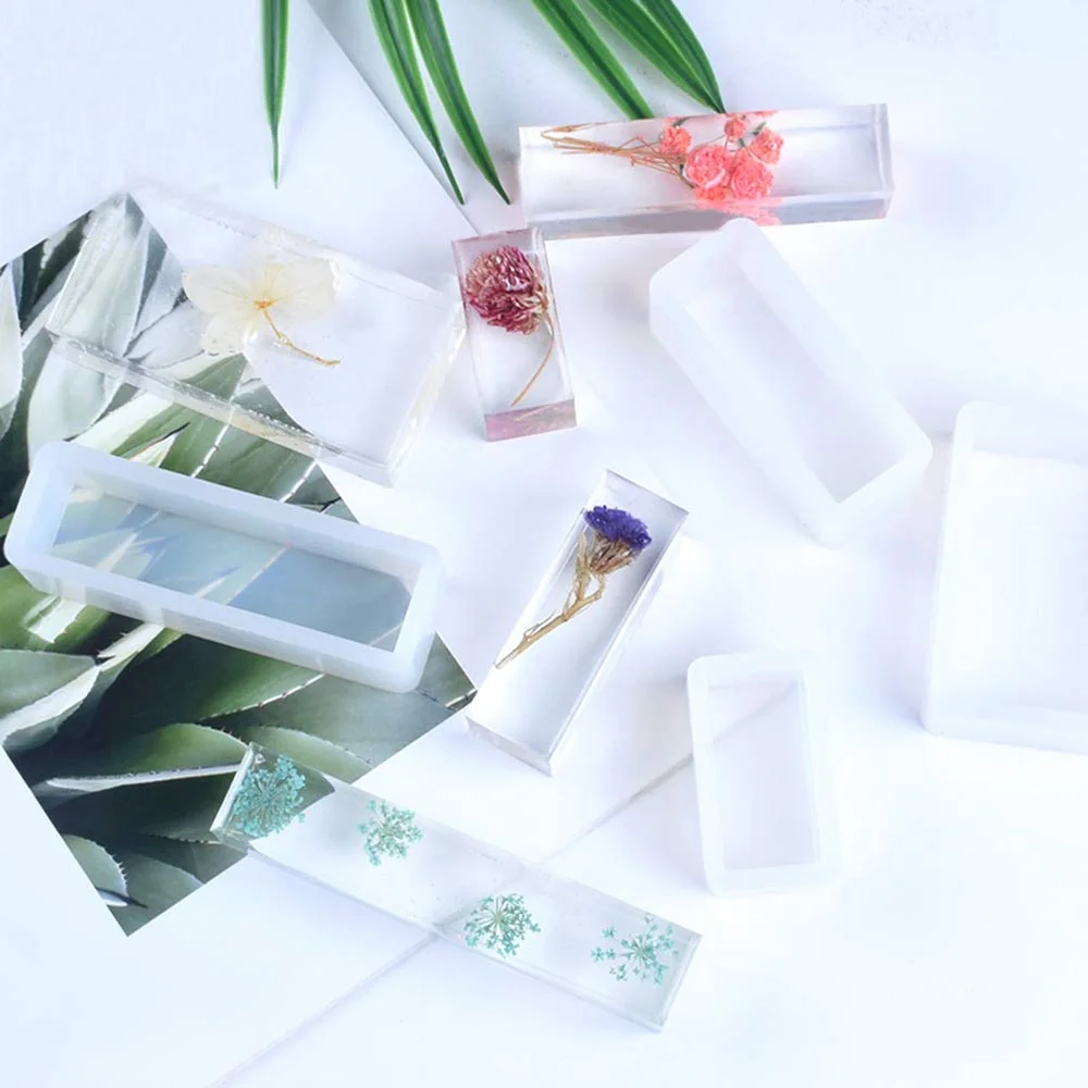 Silicone Resin Molds Epoxy 9 Pack Kit for Casting Epoxy Resin UV Resin Include Square Rectangle Moldes De Silicona