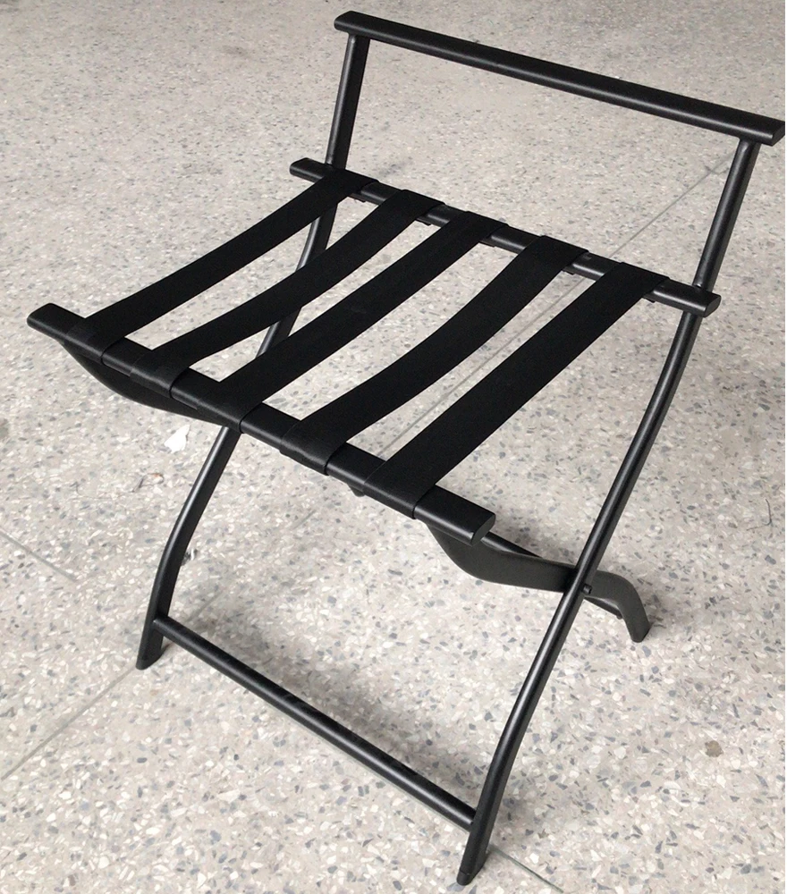 MAX-LR21 Black metal stainless steel hotel supplies foldable luggage stand for room