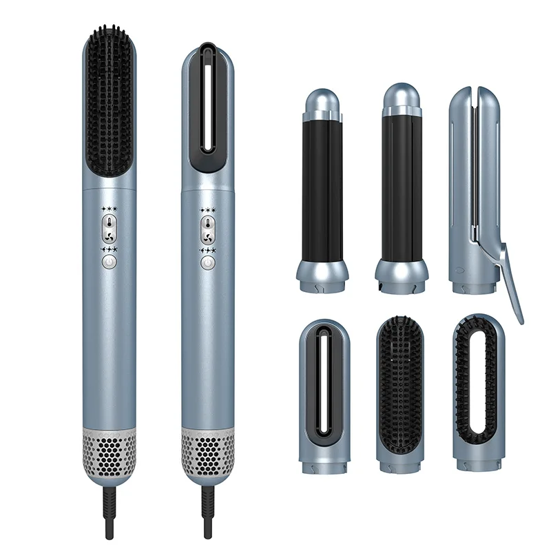 custom  5 in 1 Professional Hair air Multi Styler Blow Set Hair Dryer Brush Straightener Comb Hair Curler for Home Salon