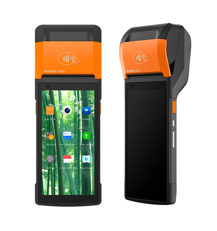 Sunmi V2S 4G GMS 32G+3G Thermal receipt printer  android handheld pos terminal with built in thermal printer Pos Systems
