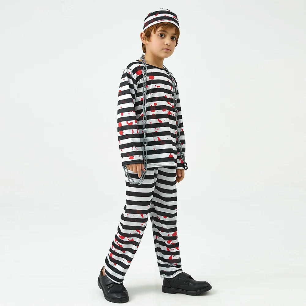 Halloween Costumes Spooky Bloody Prisoners Cosplay Costumes Children Demon Zombies Role Play Costumes
