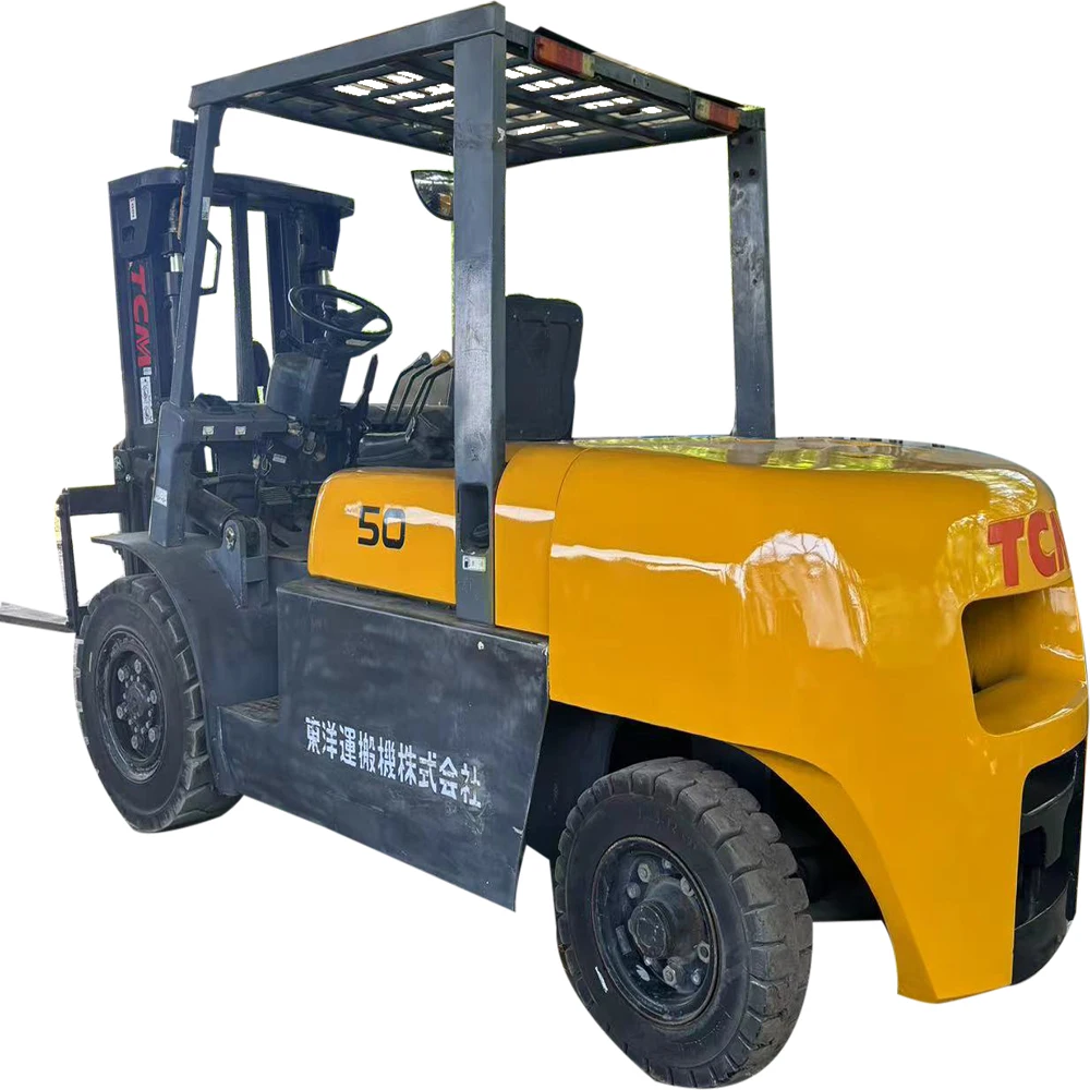 Япония дизельный вилочный погрузчик mitsubishi FD50 5TON хороший