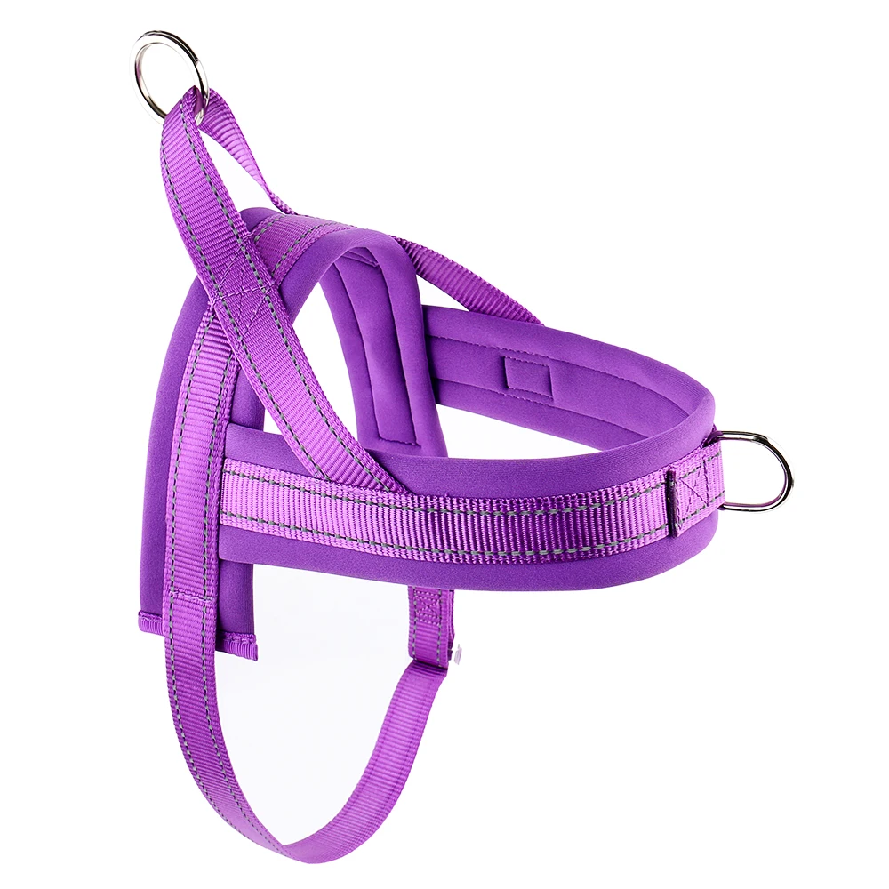 2021 Wholesale Reflective Nylon with Neoprene Soft Padded Durable Quick Fit Dog Harness