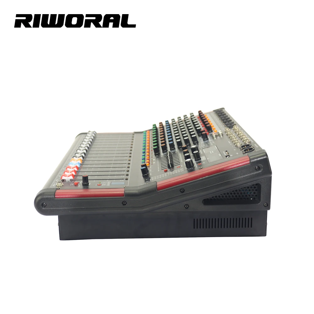 GB12D 12 channel 99 DSP power mixer effect sound console professional digital echo mixer power amplifier