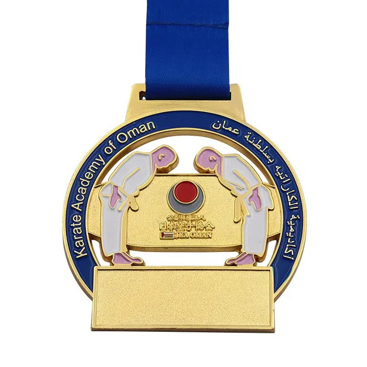 Karate Academy of Oman Medals No Minimum Order Design Your Own Souvenir Sport Karate Medal Custom