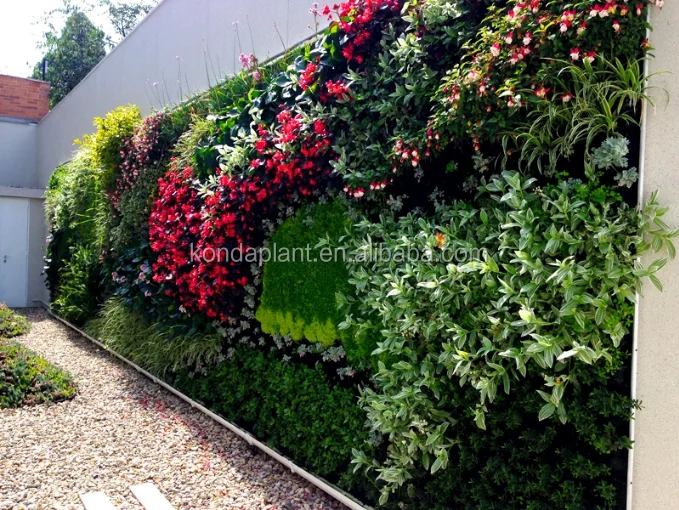 Искусственное пластиковое растение, Настенный декор для сада, забора, искусственная зеленая трава, панели, подвесные уличные украшения для стен