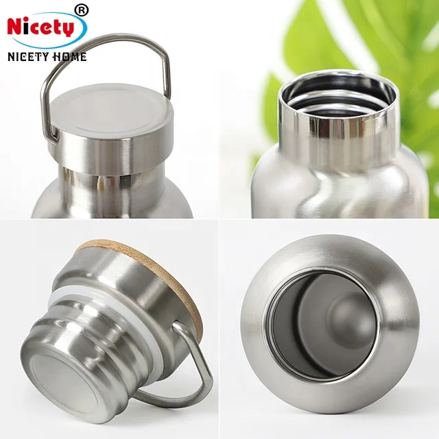 Best selling products 2024  sport infuser bamboo lid stainless steel double wall water bottle