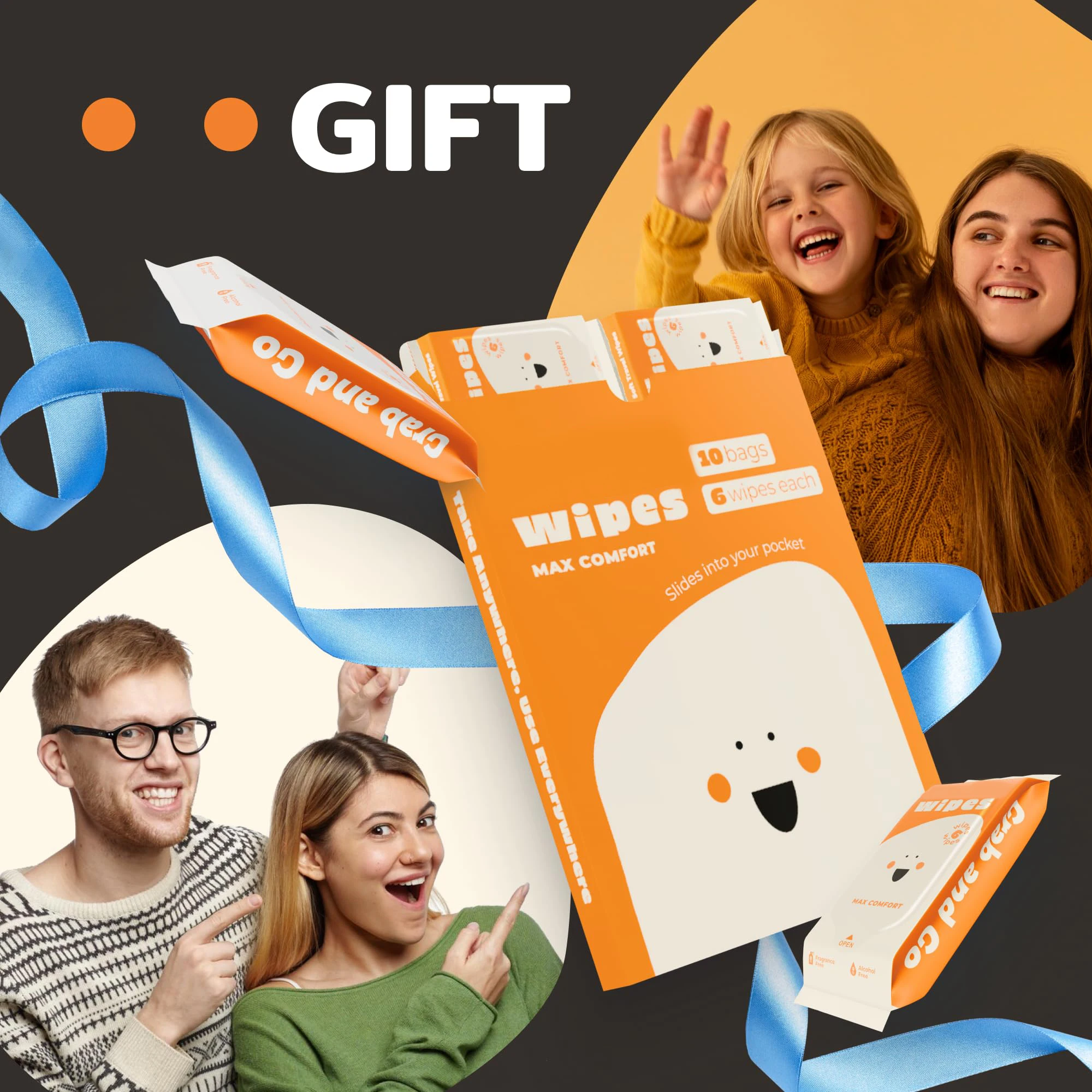 wholesale Free Sample 6 Pcs Mini Canister Wet Wipes Baby Daily Wipes Baby Skin Care Barrel Hand Wipes Custom Package