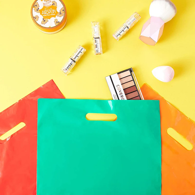 High Quality Die Cut Handles Merchandise Plastic Shopping Bags LDPE plastic bag gift bag