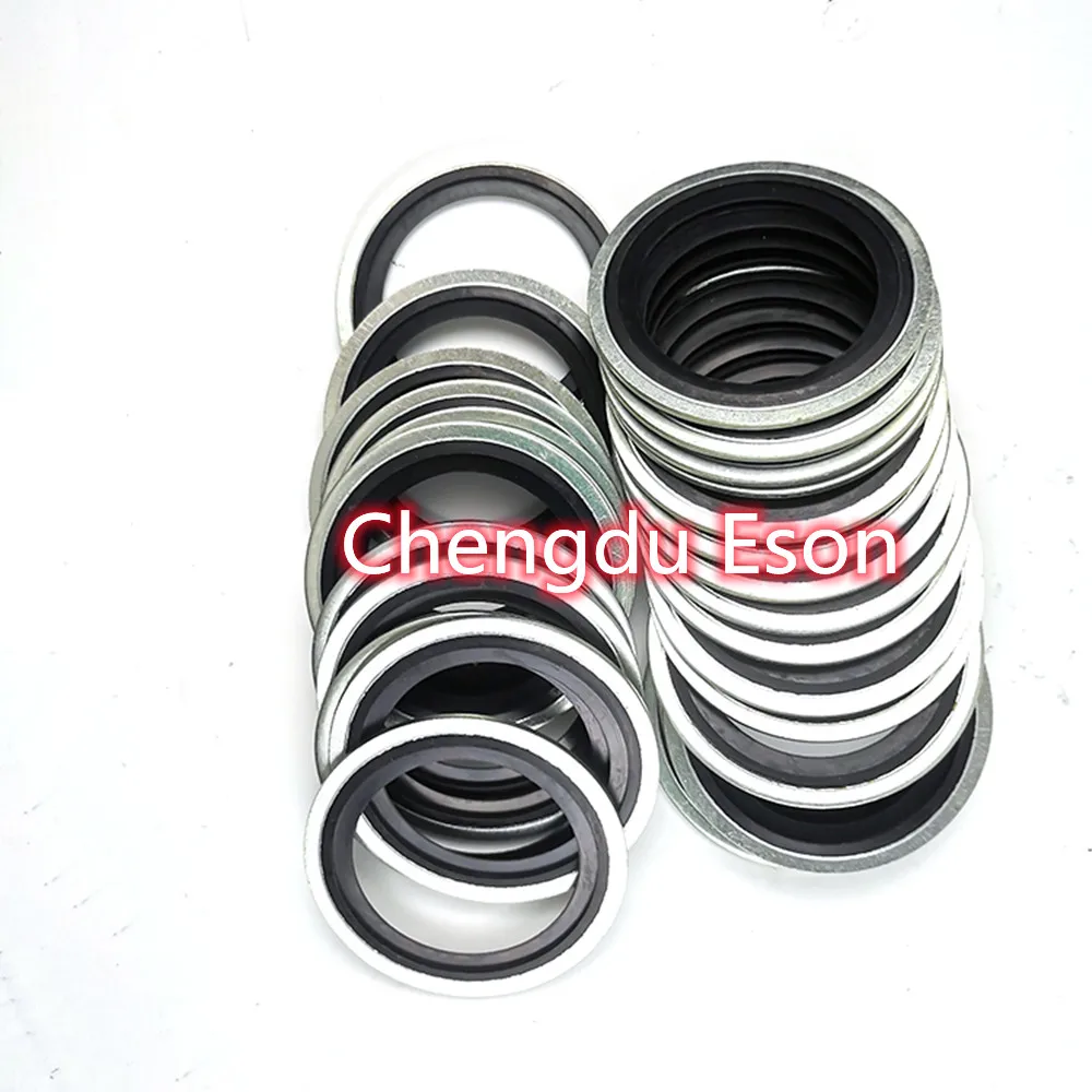 Plain washer for assembly NBR/FKM rubber and metal oil seal