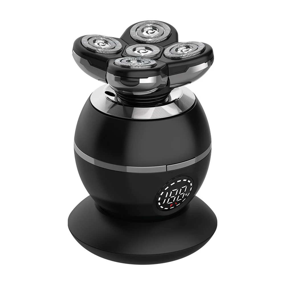 2021new design waterproof digital lcd display electric  7heads rotatory men shaver for bald
