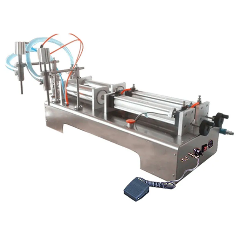 Pneumatic alcoholic beverage/oil/shampoo filling machine
