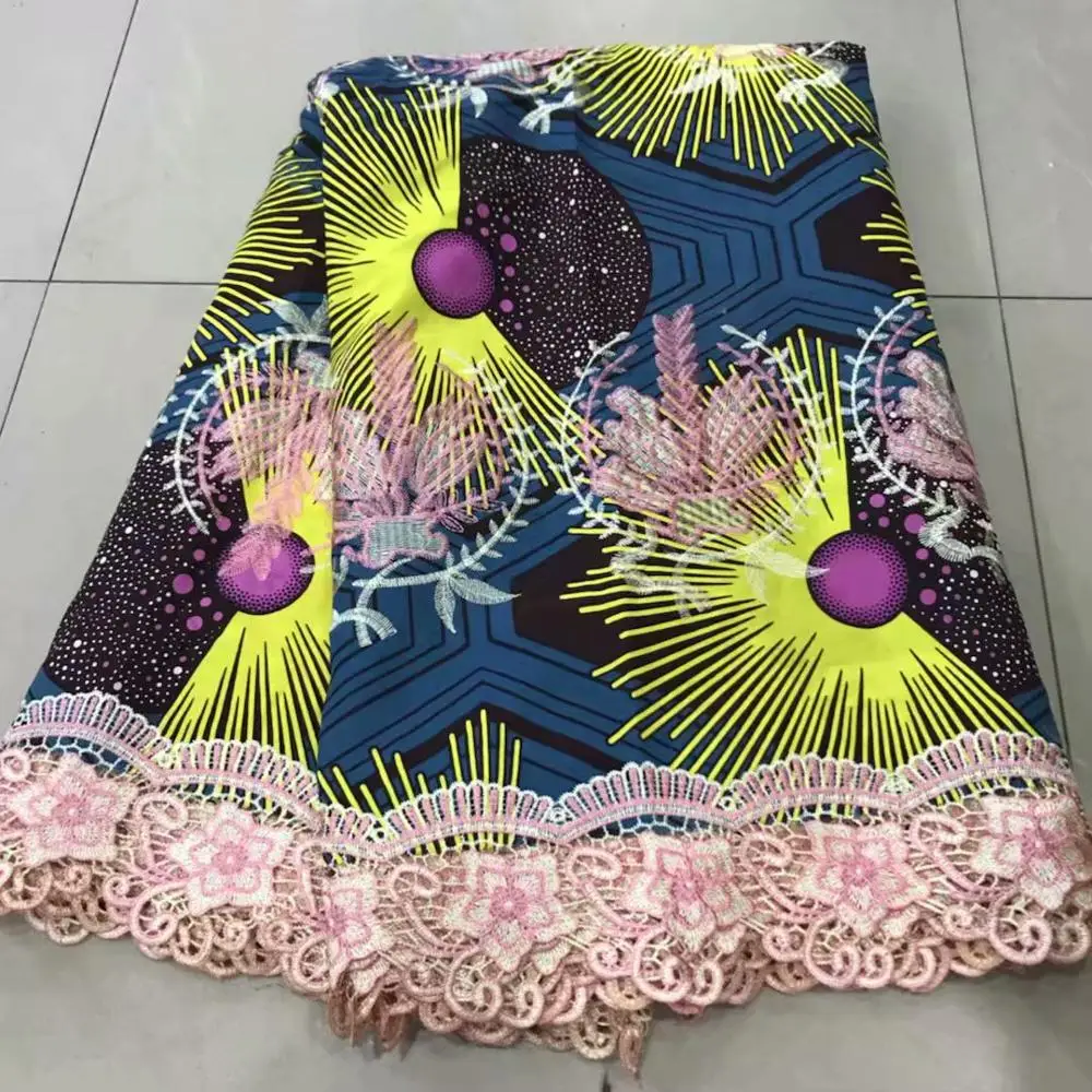 H & D, новый дизайн, Африканские Восковые принты, ткань с вышивкой, восковая кружевная ткань для платьев