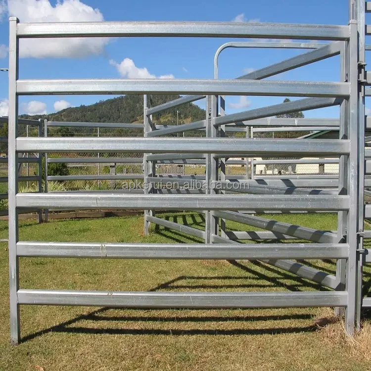 Hot Dipped Galvanized Corral Panels PVC Steel Frame Metal Livestock Fence for Cattle Sheep Horse 3D Modeling Service Available