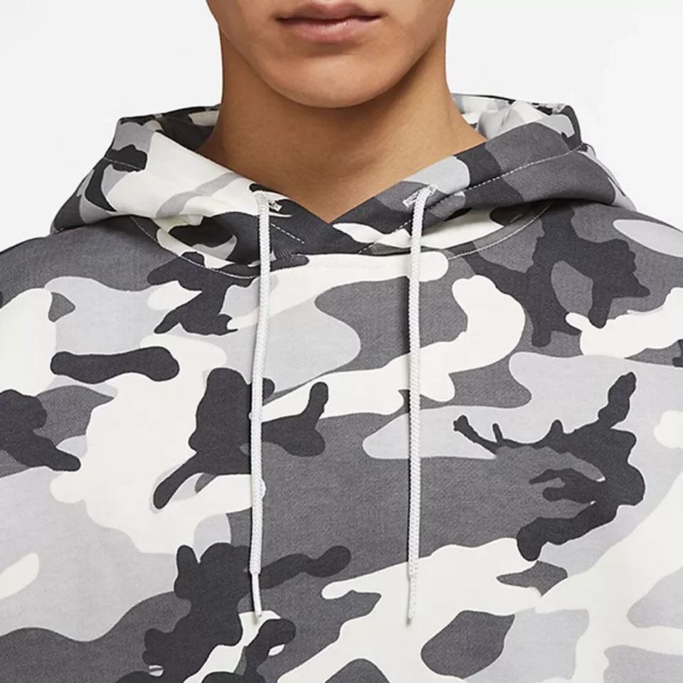 Wholesale Men Casual Fleece Hooded Cotton Polyester Blend Leisure Camo Sweatshirt Hip Hop Drawstring Camouflage Hoodies