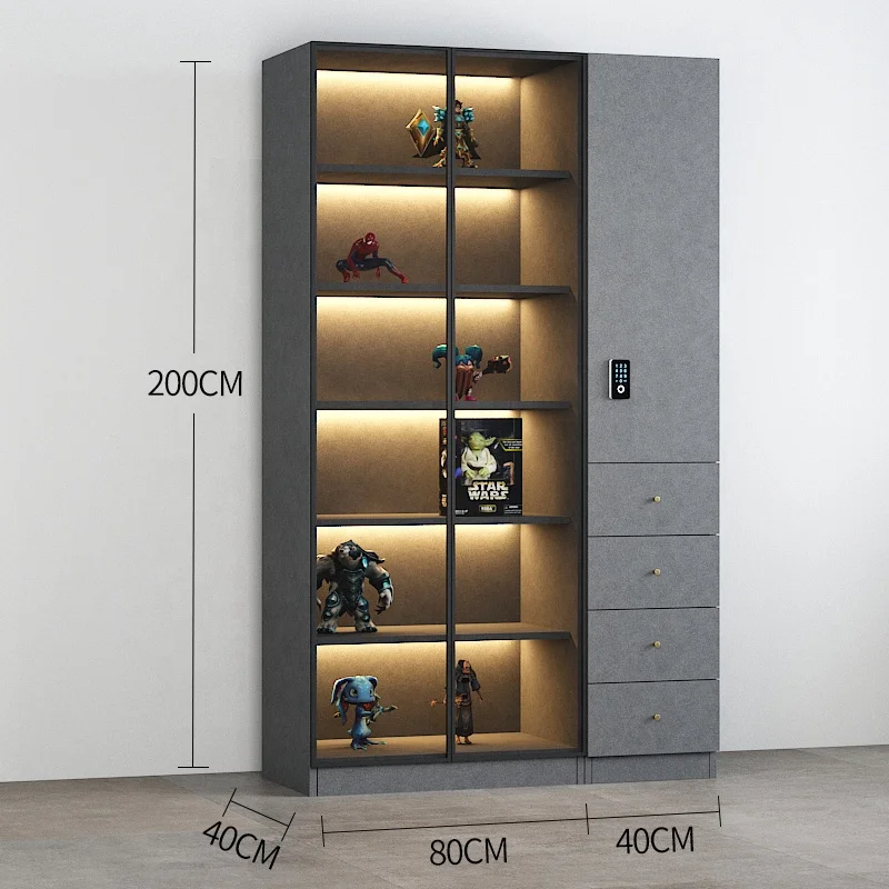 High-Grade Wine Cabinet Glass Aluminum Frame Wine Barrel Cabinet Dining Room Set Specific Use Wine Cabinet