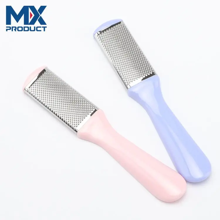 Double Layer Stainless Steel Sandpaper Pseconomic Remove The Dead Skin Professional Food File Foot Scraper With Pp Handle