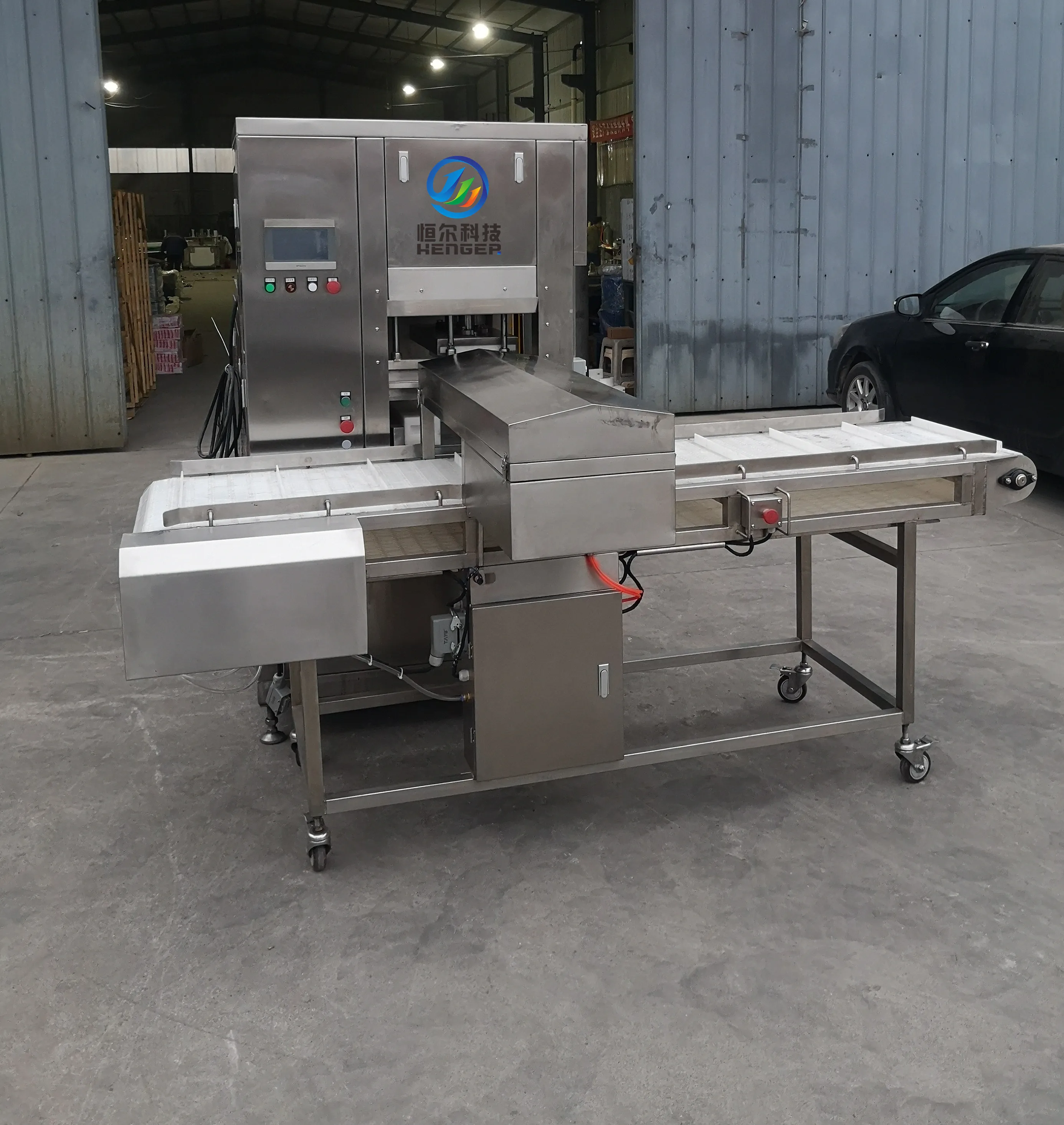 11 Low Price Multiple Mold Ham hamburger meat press machine Meat Cut meat press forming machine 3D Press Machine