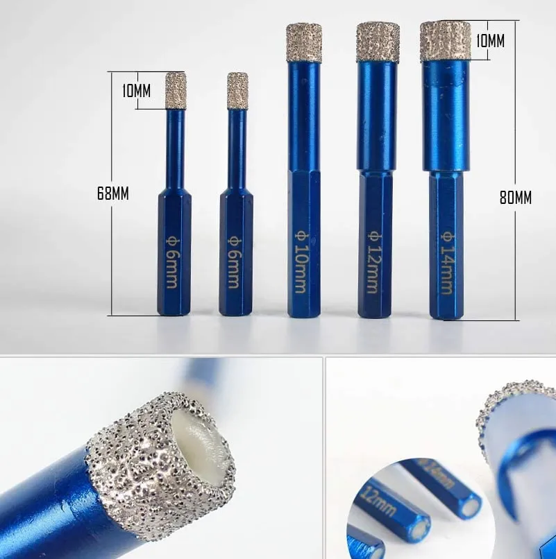 
Hexagon Shank vacuum brazed Diamond Hole Saw for granite 