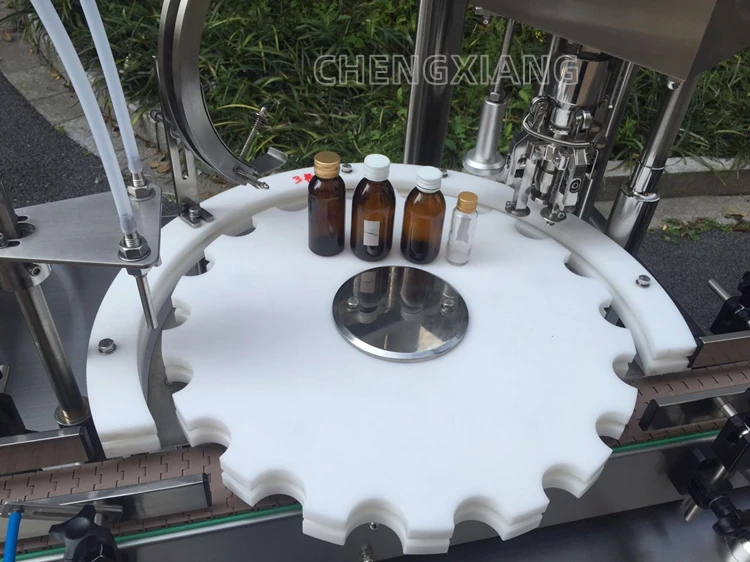 PLC control automatic 1oz 2oz 4oz shorts liquid energy drink syrup filling machine