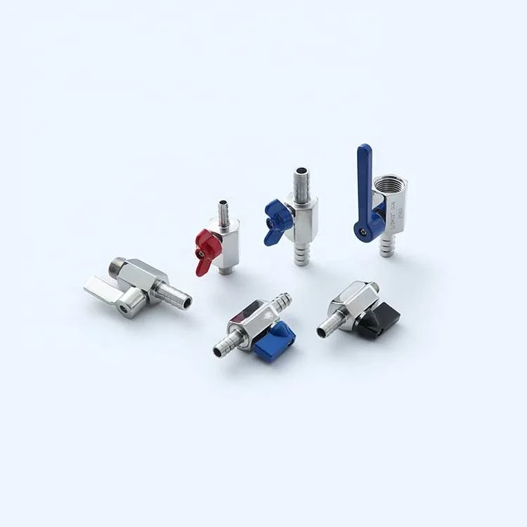 High Quality 304 Stainless Steel Mini Pagoda Ball Valve Ball Valve Double Head Pagoda Bamboo Leather Connection