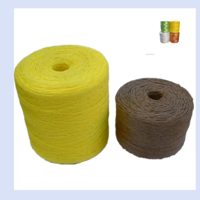 China Supply Baler Straw Twine Rope Plastic Polypropylene With Orange Color for Tie Banana Tree and Greenhouse