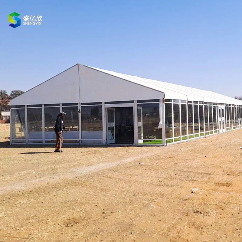 High Reinforced 10x30m Aluminum Frame Large Temporary Structure Waterproof Workshop Industrial Storage ABS Warehouse Tent
