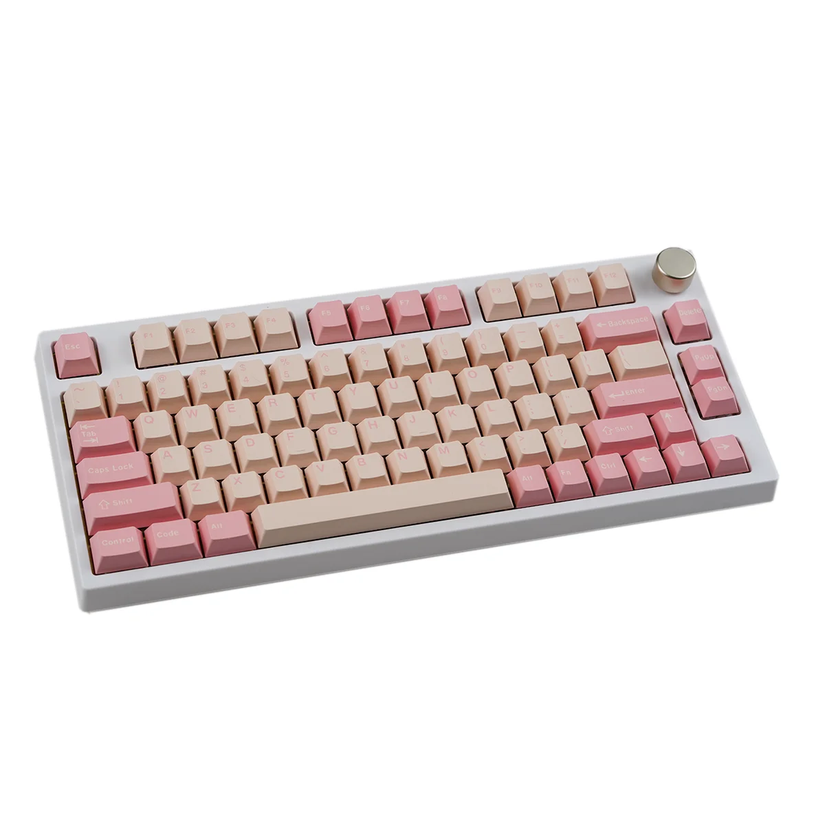 MATHEW TECH MK80 Pink RGB Mechanical Keyboard 75% Layout For Gaming With Metal Knob Gasket Wireless hot swap mechanical keyboard