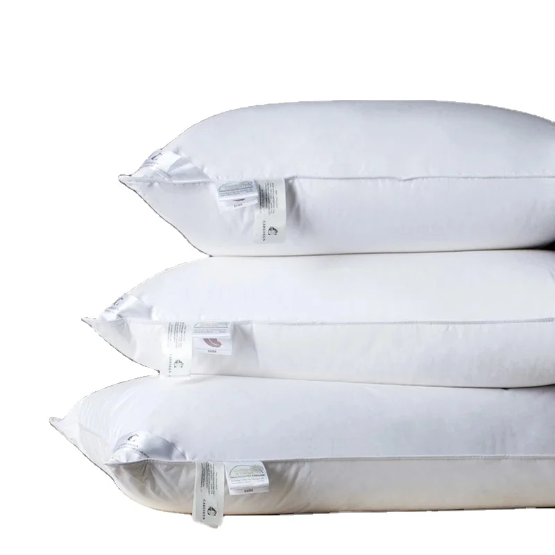 Wholesale Custom Luxury Hotel Soft Cotton Fabric Goose Down and  Feather Pillows