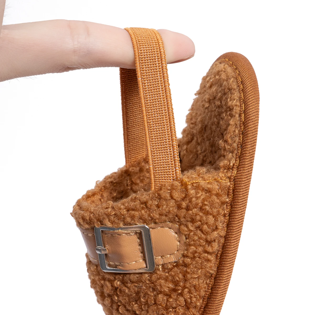 Baby Infant Fuzzy Slippers Soft Cozy Open-Toe Design Fleece Warm Baby Sandals&Slippers Baby Shoes