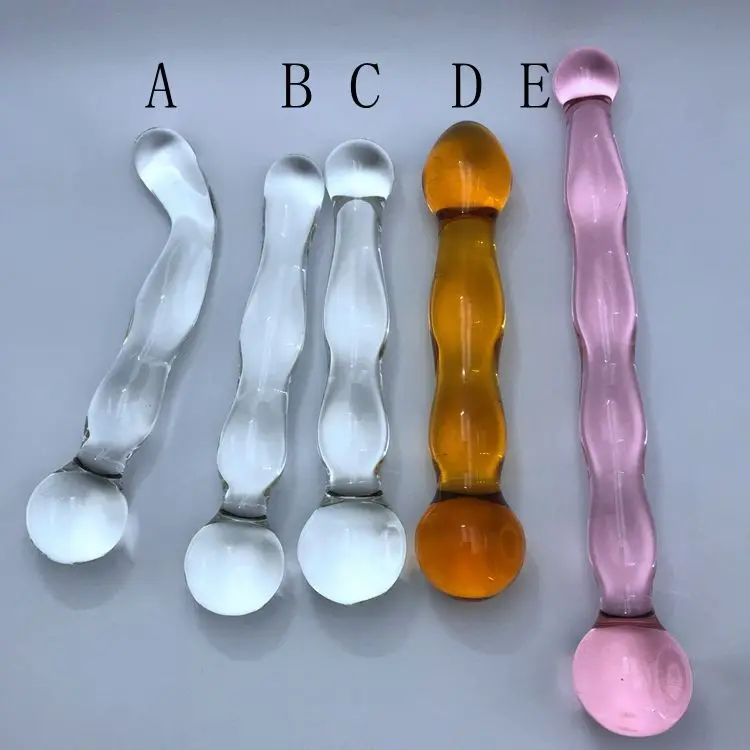 2022 LvCong wholesale large transparent Crystal double glass anal dildo