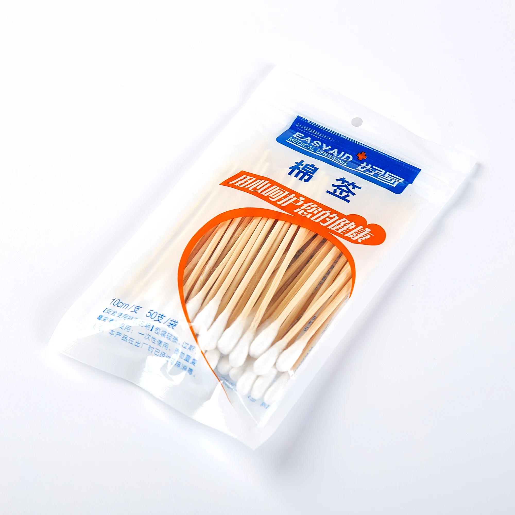 Irradiation Disinfection Absorption OEM Cleaning  Medical Cotton Swab Bamboo Cotton Sticks