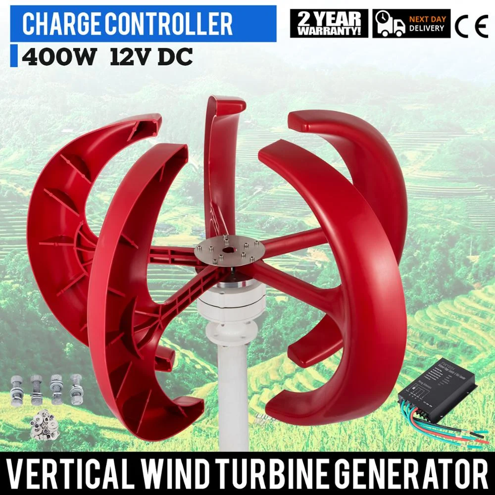  400W 12V 24V ВЕРТИК al ветровой турбины красный фонарь стиль генератор энергии