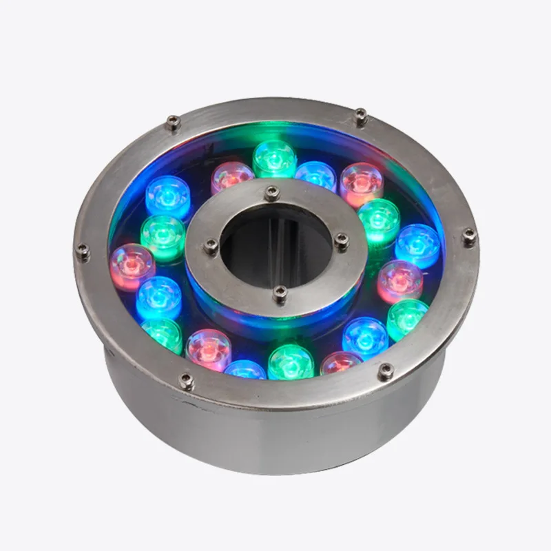
LED Fountain Jet Nozzle Light Submersible Stainless Steel Under Water Waterproof RGB 24V DMX512 Underwater LED Fountain Lights 