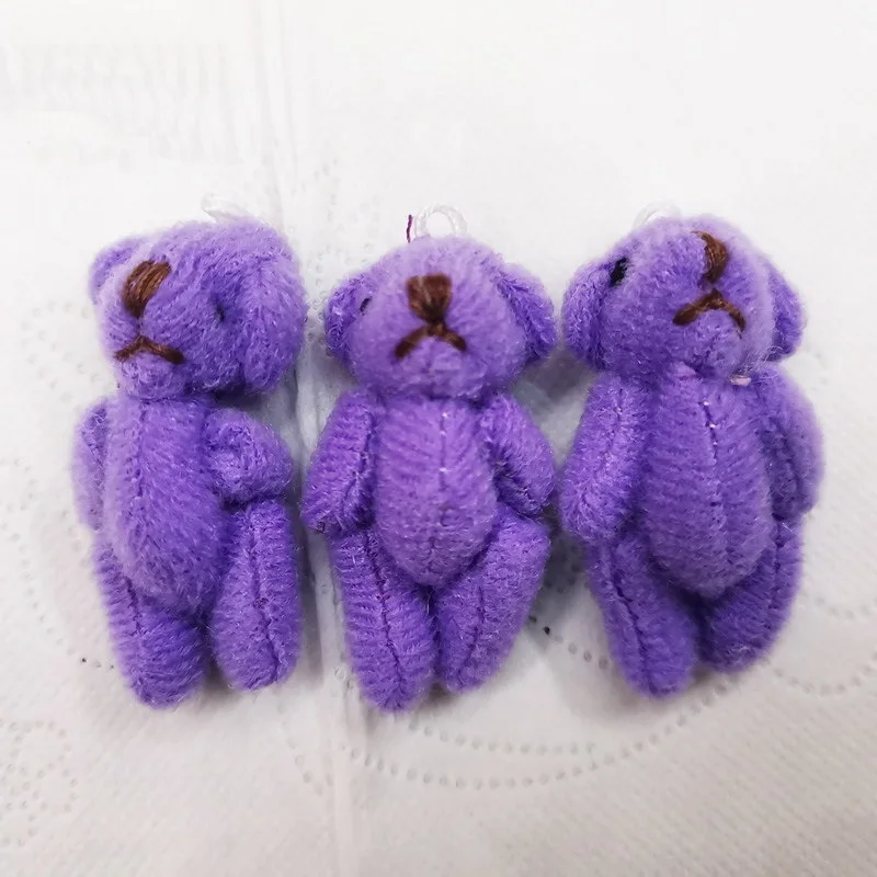 hot selling 4CM cute plush joint teddy bear stuffed toy small stuffed joint teddy bear plush toy for keychain pendant