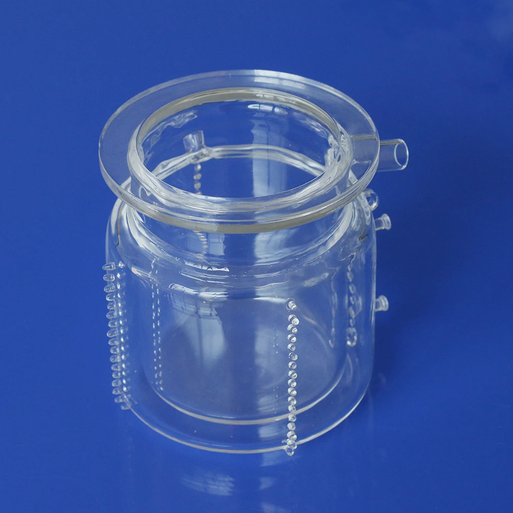 Two-layer Quartz photocatalytic reactor Reaction kettle Quartz Reactor