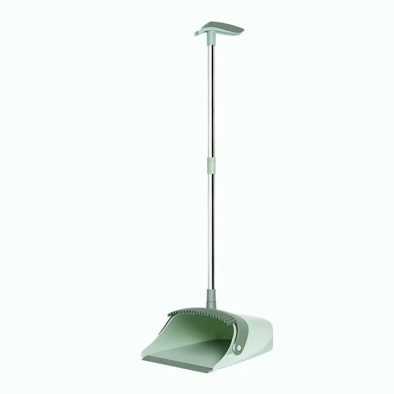 
Amazon Hot Seller Household Nordic Style Convenient Durable Soft Plastic Upright Broom And Dustpan 