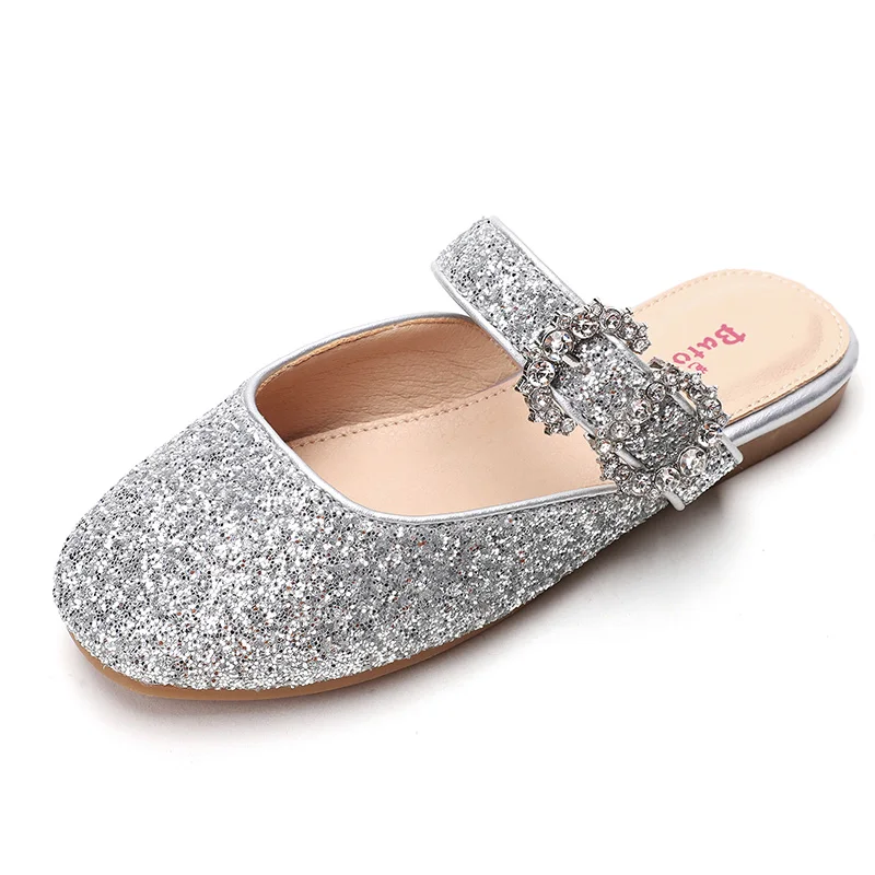 Slippers Wholesale Summer Fashion Cute Non-slip Flat Sequin Kids Sandal For Girls