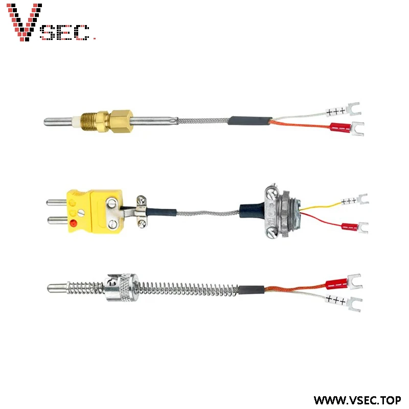 Temperature Sensor Supplier Custom WZP K Type Thermocouple J type thermocouple PT100 Temperature Sensor