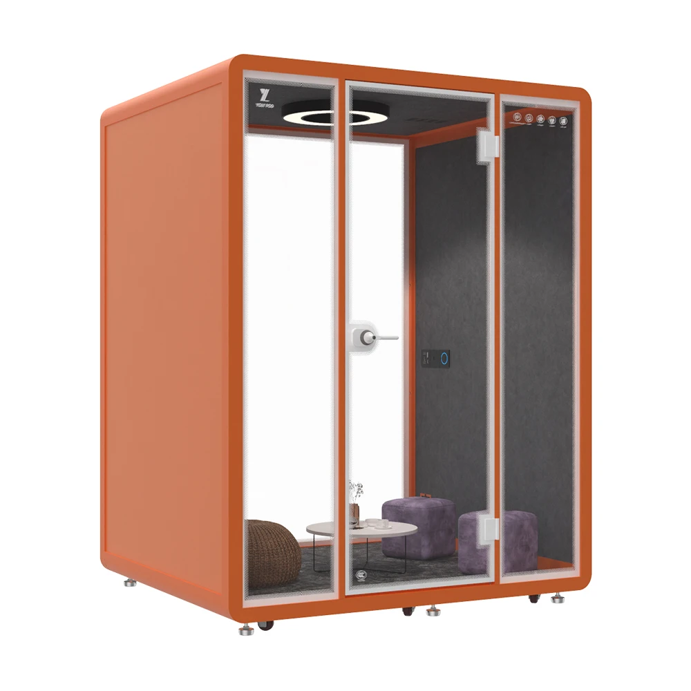 Clip-on commercial soundproof booth acoustic office meeting pod soundproof mini office workshop booth with air filter