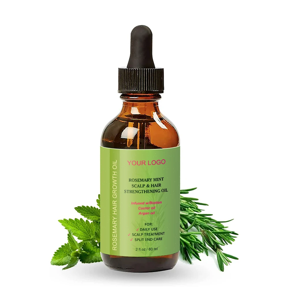 Organic Lavender Rosemary Fast Hair Growth oil for African Alopecia Regrowth Mint Serum for Black Women Hair Loss Product