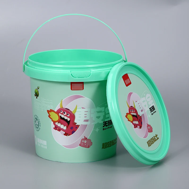 Custom Logo Printed Food Grade Reusable Ice Cream Cup With Lid Handle Food Packaging