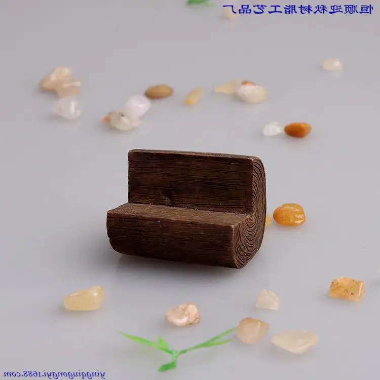 Деревянный каменный Маленький стул аквариумный сочный цветочный горшок пейзаж психологическая Песочная игра