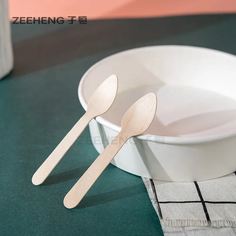 Eco Friendly Wooden Cutlery Disposable Wood Fork For Food Serving