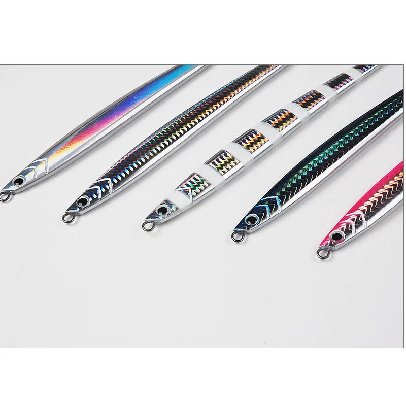 
Factory price lead metal jiging metal random color luminous 180g 200g super quality fishing lure 