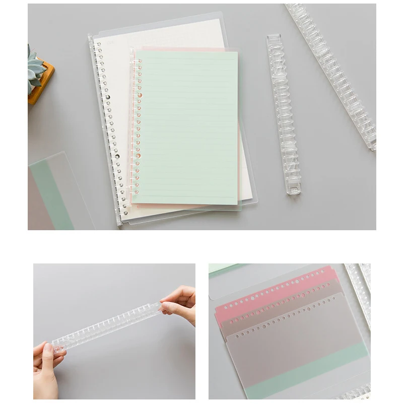 Wholesale B5 26 holes loose leaf document binding ring buckle A5 20 hole binder plastic rubber binder clip buckle