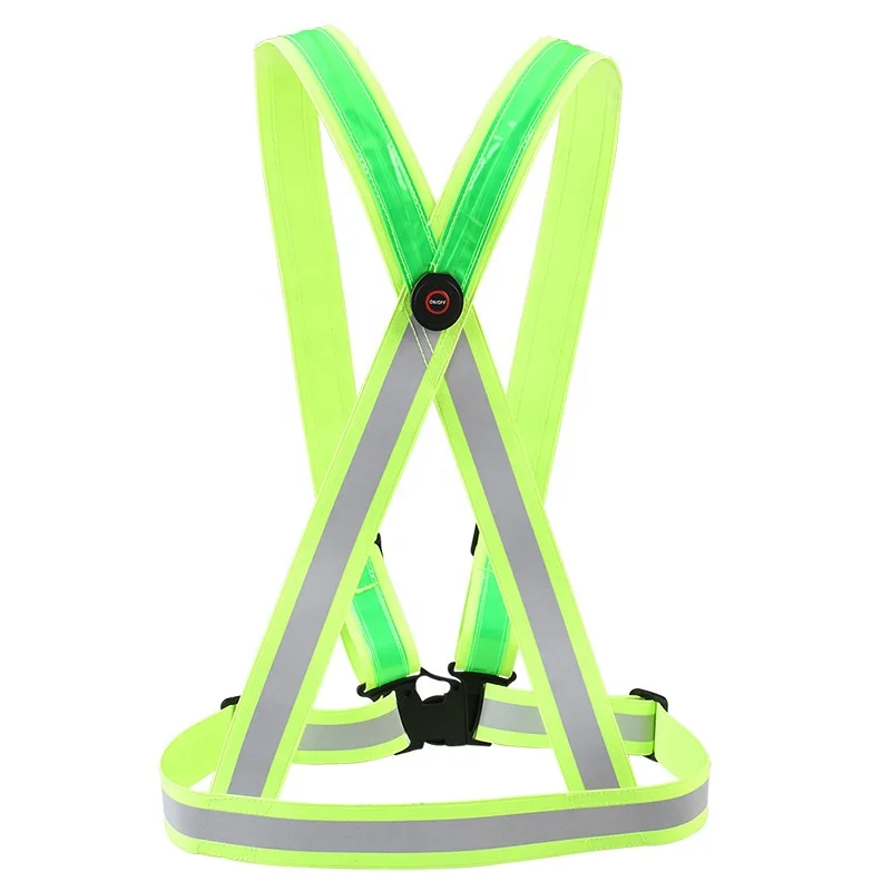 Лидер продаж 2021, защитный светящийся светоотражающий жилет с мигающей светодиодной подсветкой и зарядкой от USB