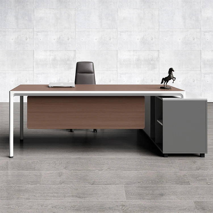 Modern 4 Person Office Furniture Creative Staff Office Desks And Chairs With Station Screen Partition And Light