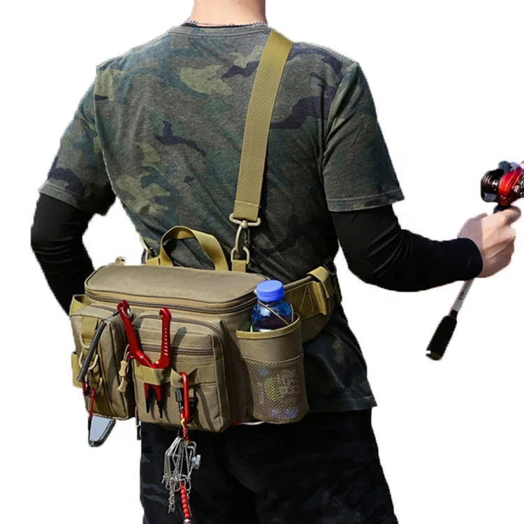 Hot Selling Camouflage Fishing Tackle Bag Waterproof Fishing Bags Multifunction Fishing Lure Bags