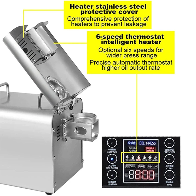 1800W oil press machine makers electric oils mill cold pressing machines walnuts peanuts used automatic olive extractor maker